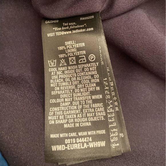 TED BAKER LONDON EURELA WONDERLAND SCALLOPED A-LINE DRESS- WORN ONCE- SIZE 2 - Picture 11 of 13